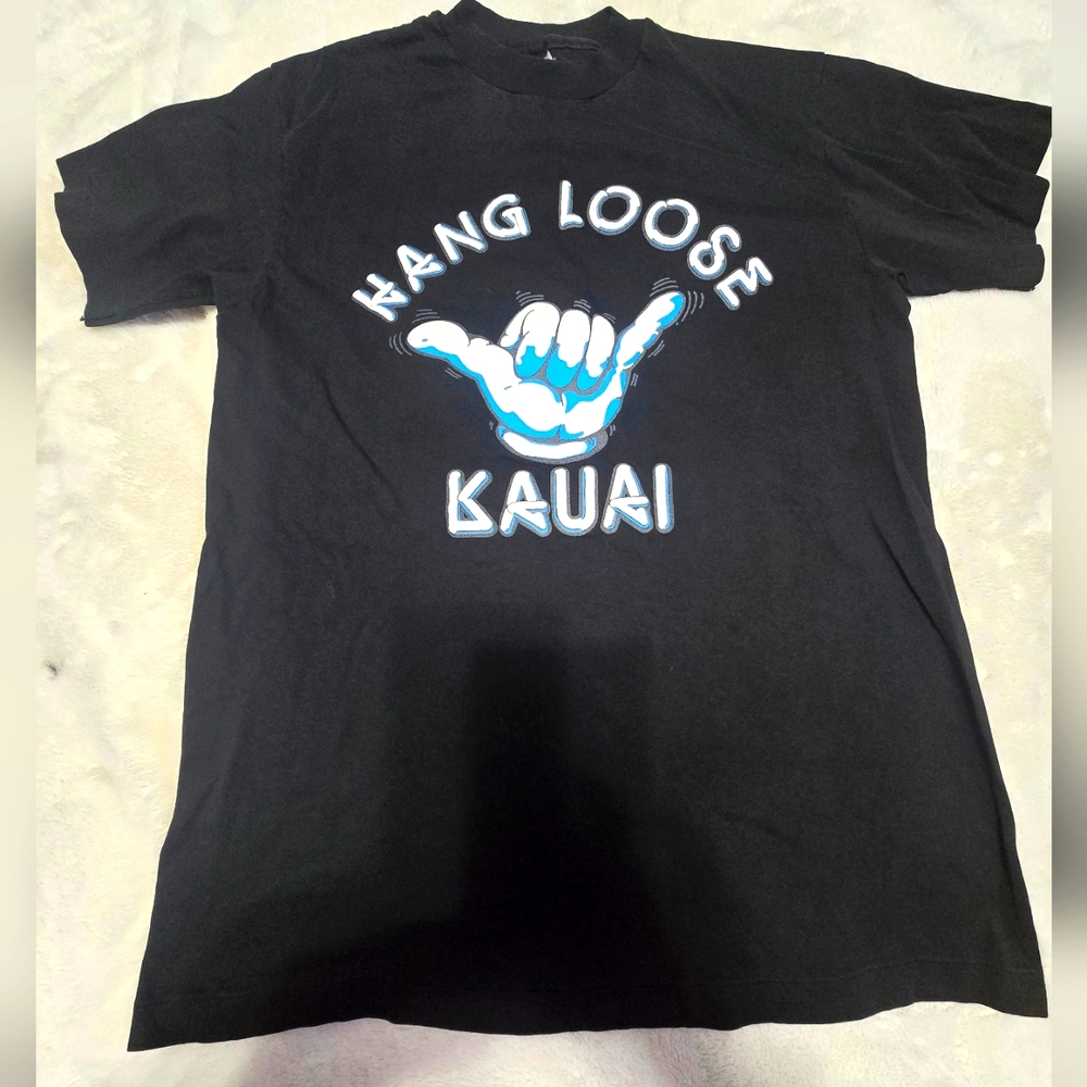 KAUAI Destination Mens Shirt " Hang Loose" Size M.